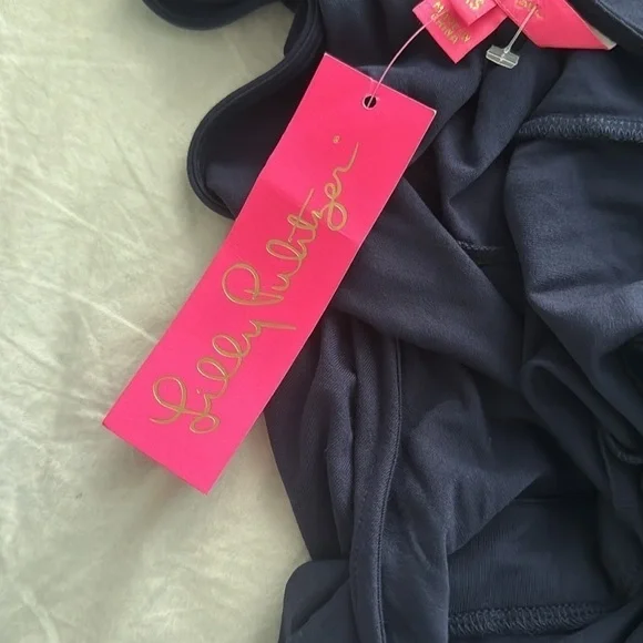 Lilly Pulitzer NWT navy blue Misha  wrap dress - Picture 6 of 7